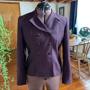Double Breasted Plum Blazer